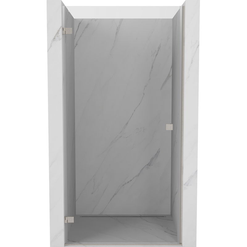 Mexen Lunar-B drzwi prysznicowe uchylne lewe 100 cm, transparent, nikiel szczotkowany - 832-100-000-97-00-L