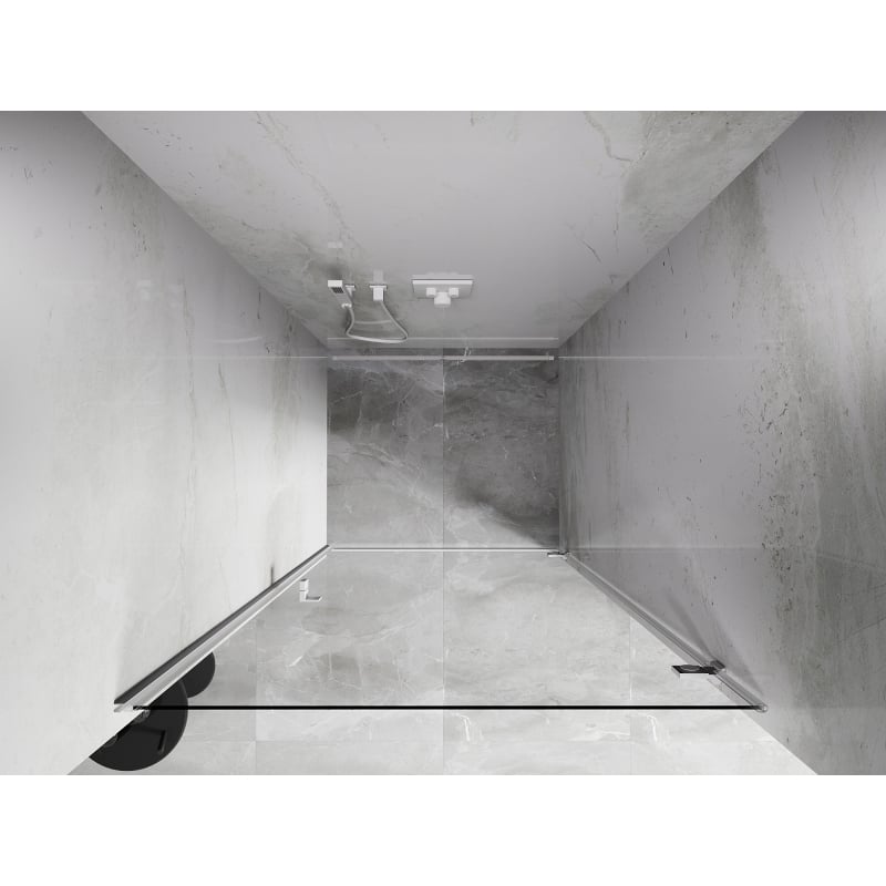Mexen Lunar-B drzwi prysznicowe uchylne prawe 65 cm, transparent, białe - 832-065-000-20-00-P