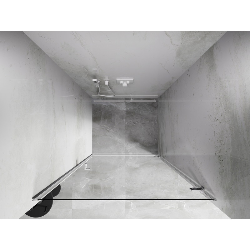 Mexen Lunar-B drzwi prysznicowe uchylne prawe 95 cm, transparent, białe - 832-095-000-20-00-P