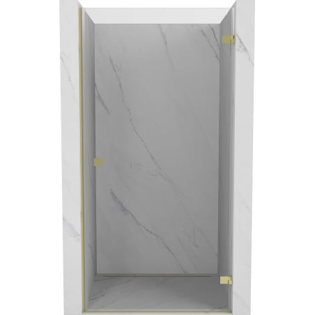Mexen Lunar-B drzwi prysznicowe uchylne prawe 85 cm, transparent, złote - 832-085-000-50-00-P