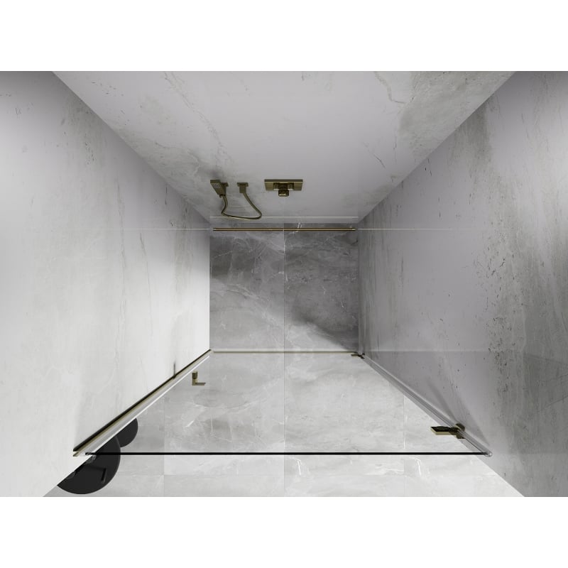 Mexen Lunar-B drzwi prysznicowe uchylne prawe 85 cm, transparent, złote - 832-085-000-50-00-P