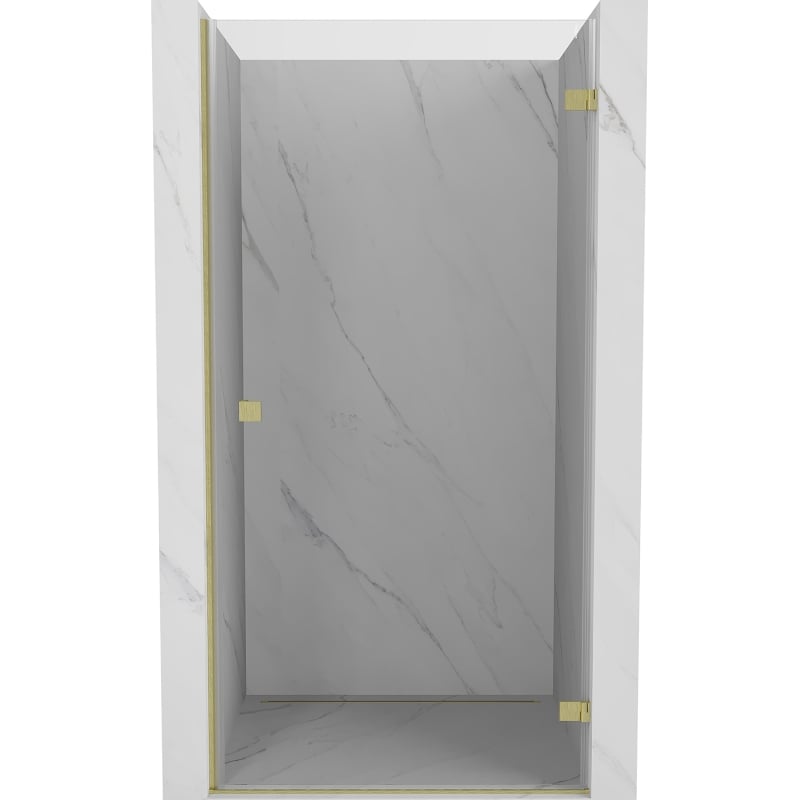 Mexen Lunar-B drzwi prysznicowe uchylne prawe 60 cm, transparent, złote szczotkowane - 832-060-000-55-00-P