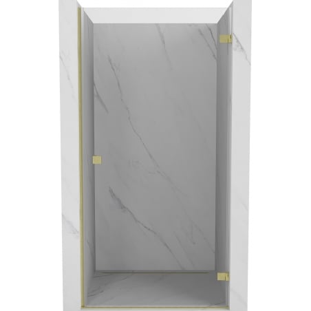 Mexen Lunar-B drzwi prysznicowe uchylne prawe 100 cm, transparent, złote szczotkowane - 832-100-000-55-00-P