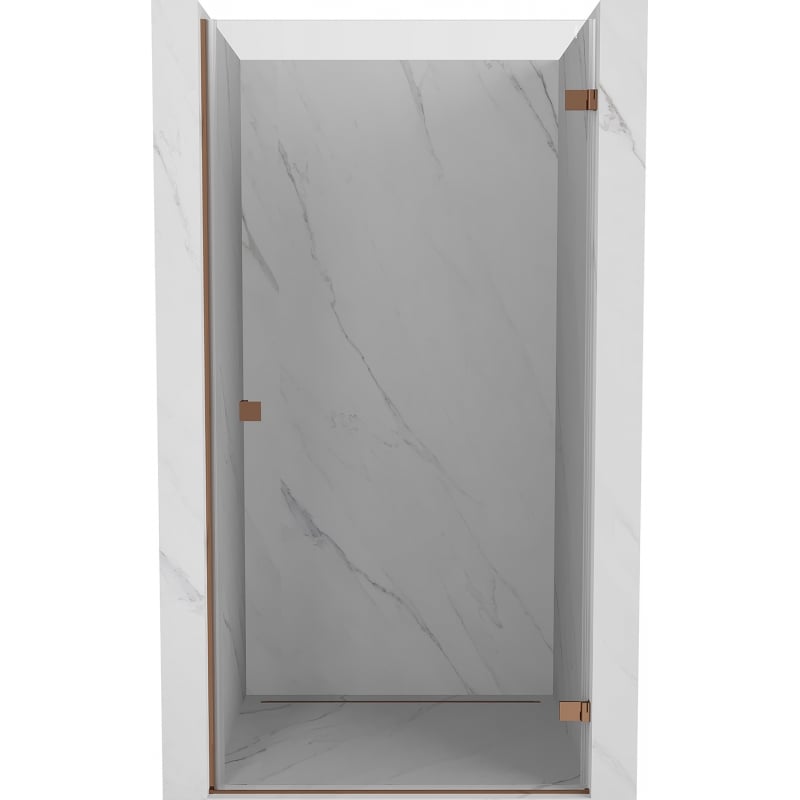 Mexen Lunar-B drzwi prysznicowe uchylne prawe 70 cm, transparent, różowe złoto - 832-070-000-60-00-P