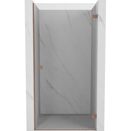 Mexen Lunar-B drzwi prysznicowe uchylne prawe 60 cm, transparent, miedź szczotkowana - 832-060-000-65-00-P