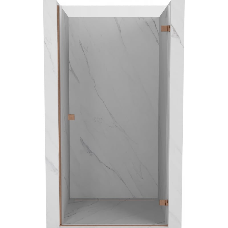 Mexen Lunar-B drzwi prysznicowe uchylne prawe 75 cm, transparent, miedź szczotkowana - 832-075-000-65-00-P