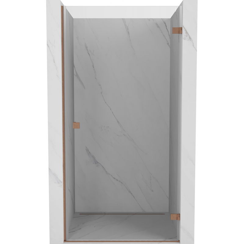 Mexen Lunar-B drzwi prysznicowe uchylne prawe 95 cm, transparent, miedź szczotkowana - 832-095-000-65-00-P