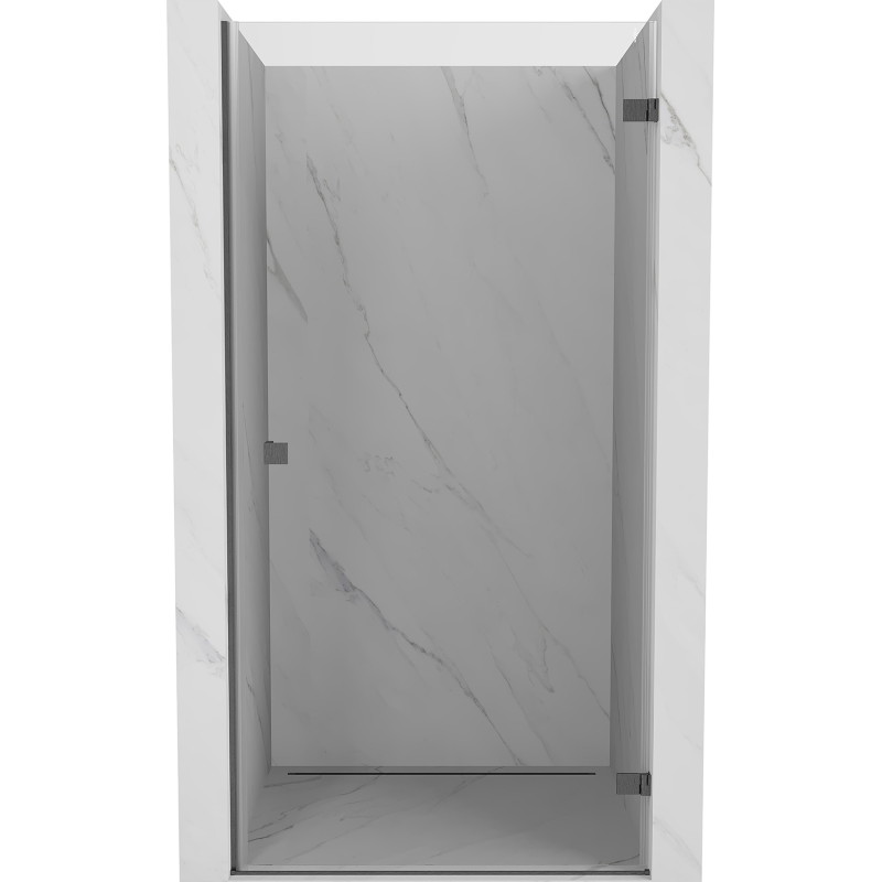 Mexen Lunar-B drzwi prysznicowe uchylne prawe 60 cm, transparent, gun gray szczotkowany - 832-060-000-66-00-P