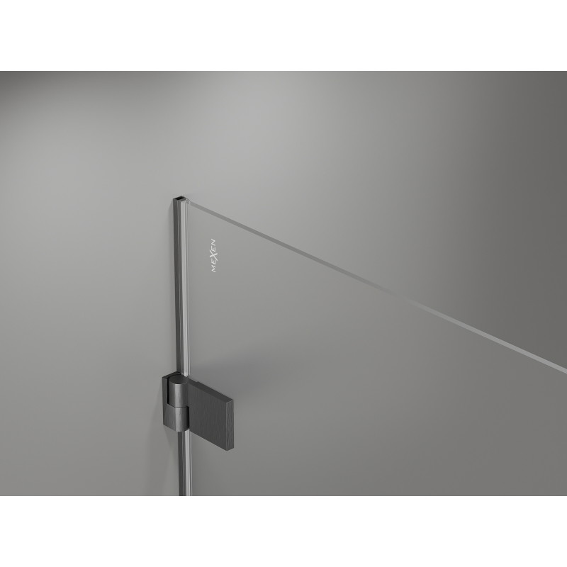 Mexen Lunar-B drzwi prysznicowe uchylne prawe 70 cm, transparent, gun gray szczotkowany - 832-070-000-66-00-P