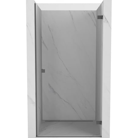 Mexen Lunar-B drzwi prysznicowe uchylne prawe 80 cm, transparent, gun gray szczotkowany - 832-080-000-66-00-P
