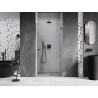 Mexen Lunar-B drzwi prysznicowe uchylne prawe 80 cm, transparent, gun gray szczotkowany - 832-080-000-66-00-P
