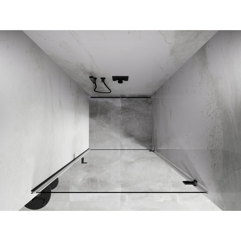 Mexen Lunar-B drzwi prysznicowe uchylne prawe 85 cm, transparent, gun gray szczotkowany - 832-085-000-66-00-P