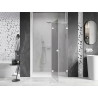 Mexen Lunar L drzwi prysznicowe uchylne prawe 140 cm, transparent, białe - 834L-140-000-20-00-P