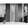 Mexen Lunar L drzwi prysznicowe uchylne prawe 80 cm, transparent, złote - 834L-080-000-50-00-P