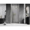 Mexen Lunar L drzwi prysznicowe uchylne prawe 80 cm, transparent, złote - 834L-080-000-50-00-P