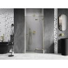 Mexen Lunar L drzwi prysznicowe uchylne prawe 90 cm, transparent, złote - 834L-090-000-50-00-P