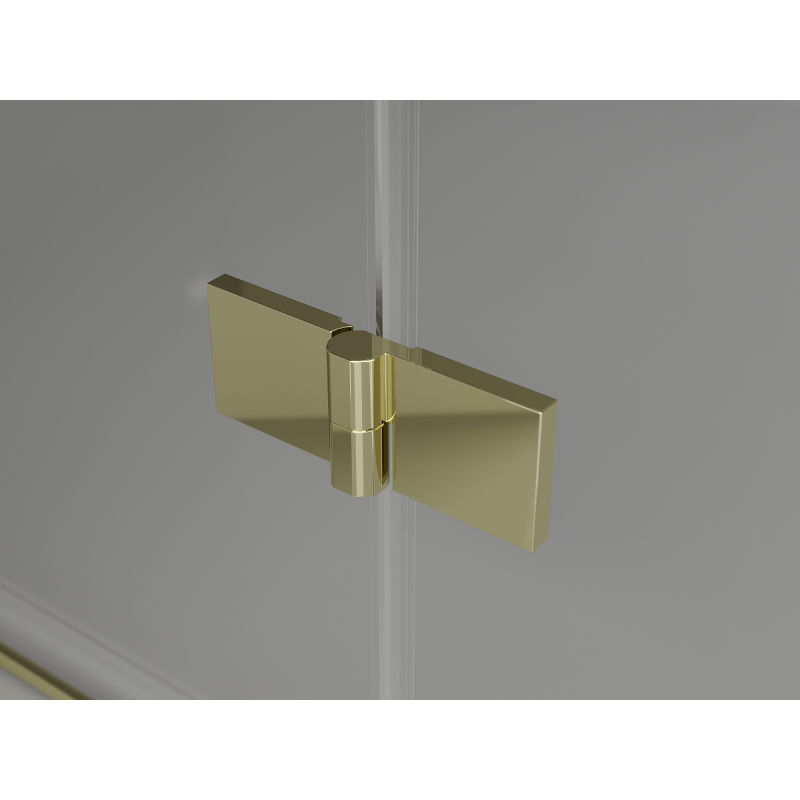 Mexen Lunar L drzwi prysznicowe uchylne prawe 105 cm, transparent, złote - 834L-105-000-50-00-P