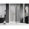 Mexen Lunar L drzwi prysznicowe uchylne prawe 135 cm, transparent, złote - 834L-135-000-50-00-P