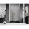 Mexen Lunar L drzwi prysznicowe uchylne prawe 140 cm, transparent, złote - 834L-140-000-50-00-P