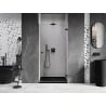 Mexen Lunar-B drzwi prysznicowe uchylne prawe 60 cm, transparent, czarne - 832-060-000-70-00-P