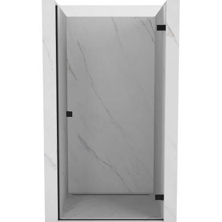 Mexen Lunar-B drzwi prysznicowe uchylne prawe 75 cm, transparent, czarne - 832-075-000-70-00-P