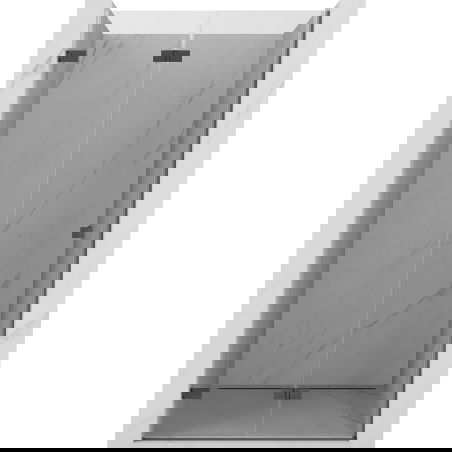 Mexen Lunar-F drzwi prysznicowe składane lewe 75 cm, transparent, gun gray szczotkowany - 836-075-000-66-00-L