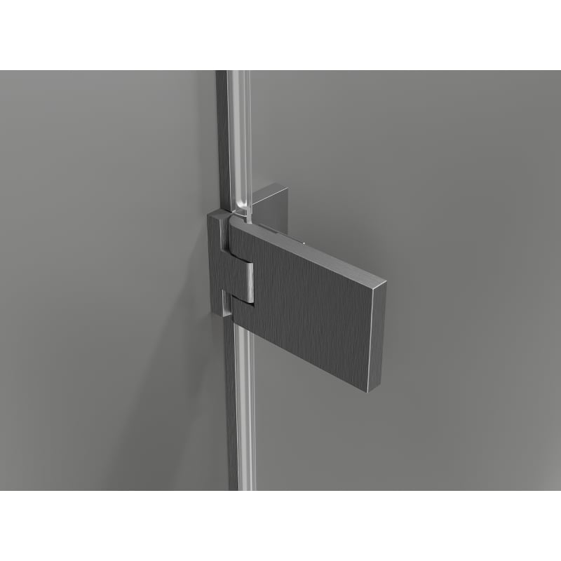 Mexen Lunar-F drzwi prysznicowe składane lewe 90 cm, transparent, gun gray szczotkowany - 836-090-000-66-00-L