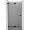 Mexen Lunar-F drzwi prysznicowe składane lewe 85 cm, transparent, czarne - 836-085-000-70-00-L
