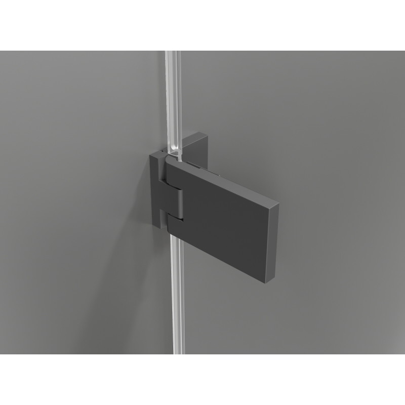 Mexen Lunar-F drzwi prysznicowe składane lewe 75 cm, transparent, gun metal - 836-075-000-95-00-L