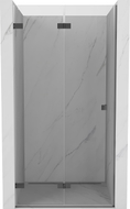 Mexen Lunar-F drzwi prysznicowe składane lewe 80 cm, transparent, gun metal - 836-080-000-95-00-L