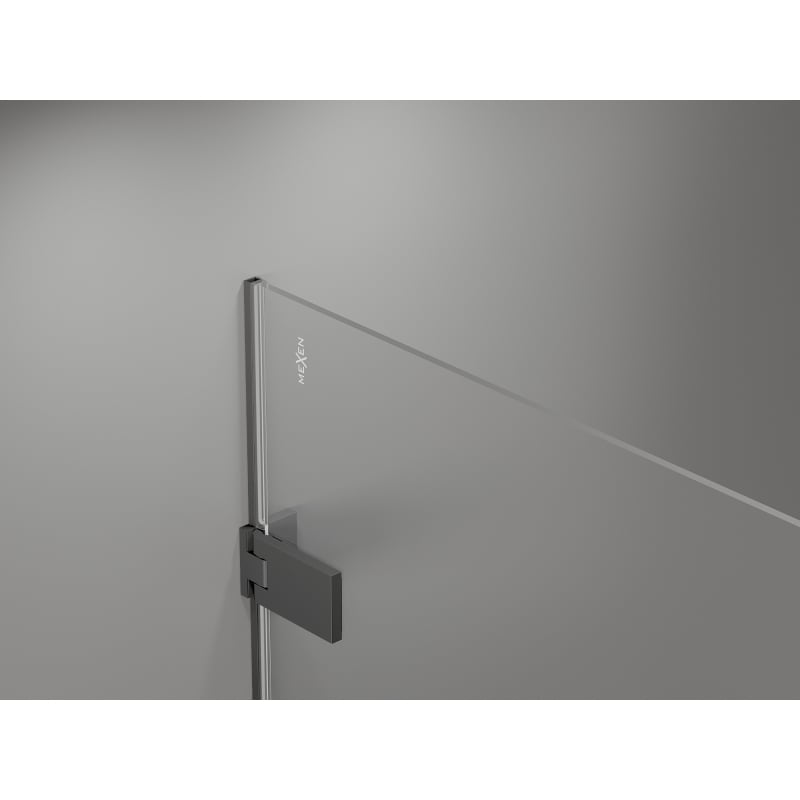 Mexen Lunar-F drzwi prysznicowe składane lewe 85 cm, transparent, gun metal - 836-085-000-95-00-L