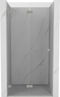 Mexen Lunar-F drzwi prysznicowe składane lewe 80 cm, transparent, nikiel szczotkowany - 836-080-000-97-00-L