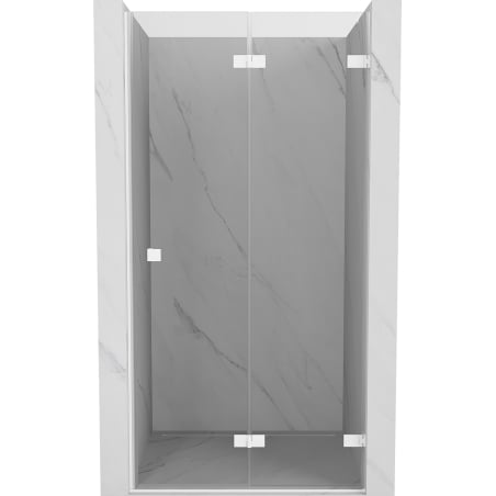 Mexen Lunar-F drzwi prysznicowe składane prawe 95 cm, transparent, białe - 836-095-000-20-00-P