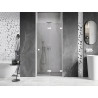 Mexen Lunar-F drzwi prysznicowe składane prawe 95 cm, transparent, białe - 836-095-000-20-00-P