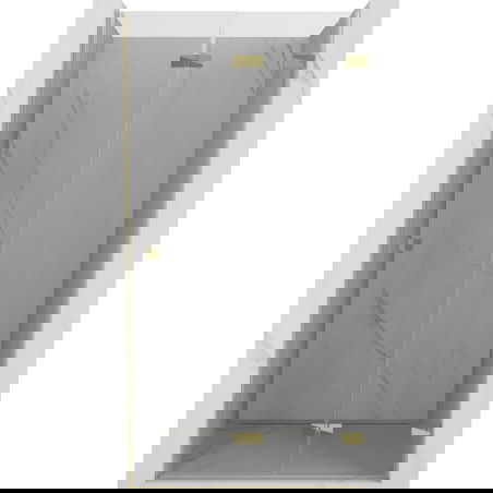 Mexen Lunar-F drzwi prysznicowe składane prawe 70 cm, transparent, złote - 836-070-000-50-00-P