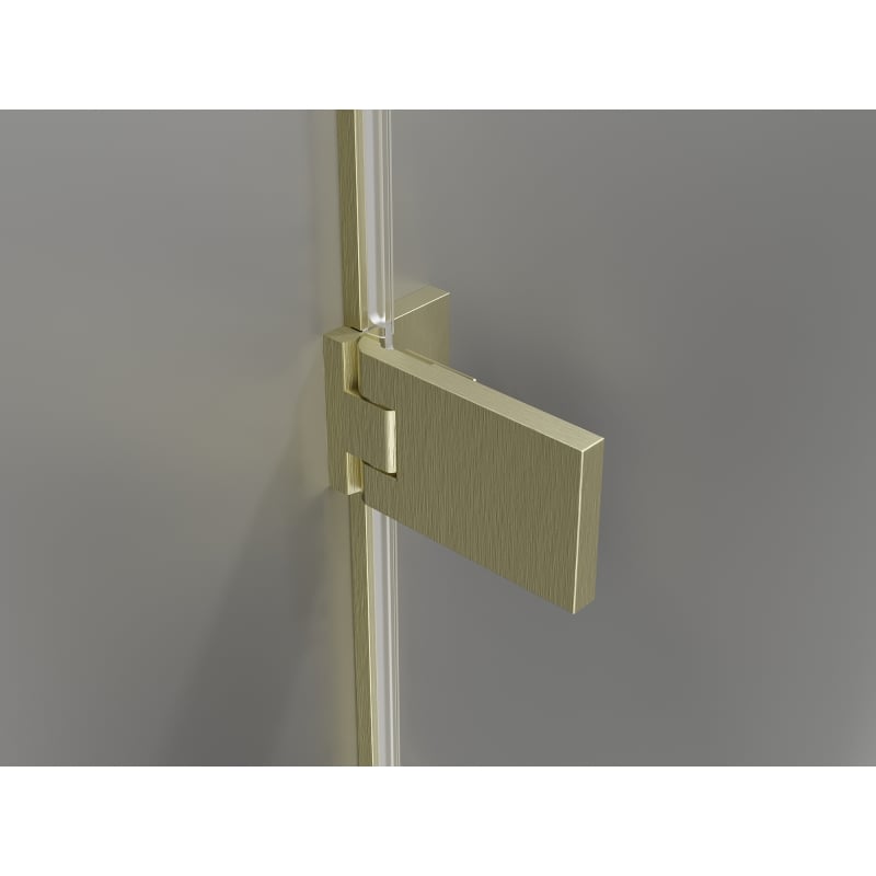Mexen Lunar-F drzwi prysznicowe składane prawe 65 cm, transparent, złote szczotkowane - 836-065-000-55-00-P