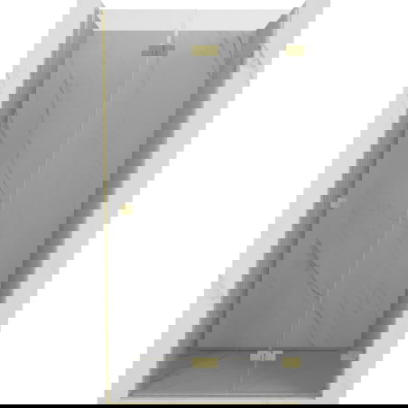Mexen Lunar-F drzwi prysznicowe składane prawe 65 cm, transparent, złote szczotkowane - 836-065-000-55-00-P