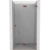 Mexen Lunar-F drzwi prysznicowe składane prawe 80 cm, transparent, różowe złoto - 836-080-000-60-00-P