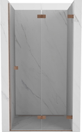 Mexen Lunar-F drzwi prysznicowe składane prawe 85 cm, transparent, miedź szczotkowana - 836-085-000-65-00-P
