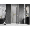 Mexen Lunar L drzwi prysznicowe uchylne prawe 125 cm, transparent, złote szczotkowane - 834L-125-000-55-00-P
