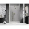 Mexen Lunar L drzwi prysznicowe uchylne prawe 135 cm, transparent, złote szczotkowane - 834L-135-000-55-00-P
