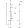 Mexen DQ33 zestaw prysznicowy suwany, czarny - 785334581-70