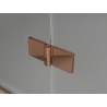 Mexen Lunar L drzwi prysznicowe uchylne prawe 140 cm, transparent, różowe złoto - 834L-140-000-60-00-P