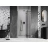 Mexen Lunar L drzwi prysznicowe uchylne prawe 85 cm, transparent, gun gray szczotkowany - 834L-085-000-66-00-P