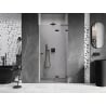 Mexen Lunar L drzwi prysznicowe uchylne prawe 105 cm, transparent, czarne - 834L-105-000-70-00-P