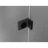 Mexen Lunar L drzwi prysznicowe uchylne prawe 115 cm, transparent, czarne - 834L-115-000-70-00-P