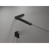 Mexen Lunar L drzwi prysznicowe uchylne prawe 115 cm, transparent, czarne - 834L-115-000-70-00-P