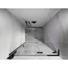 Mexen Lunar L drzwi prysznicowe uchylne prawe 115 cm, transparent, czarne - 834L-115-000-70-00-P