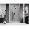 Mexen Lunar L drzwi prysznicowe uchylne prawe 135 cm, transparent, czarne - 834L-135-000-70-00-P