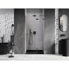 Mexen Lunar L drzwi prysznicowe uchylne prawe 75 cm, transparent, gun metal - 834L-075-000-95-00-P